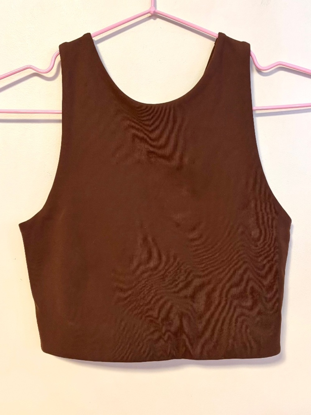 Girlfriend Collective Light Support Racerback Sports Bra Top Brown Womens XS